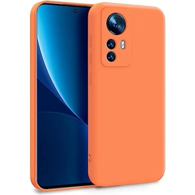 Abbildung von MyGadget Hülle für Xiaomi 12 12x Zweilagige Handyhülle mit Kameraschutz Cover Innenfutter &amp; Silikon außen Orange