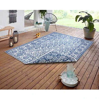 Abbildung von NORTHRUGS Teppich &quot;Curacao&quot;, rechteckig, In &amp; Outdoor, Wetterfest, Balkon, Garten, Wohnzimmer, Wasserfest