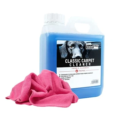 Abbildung von detailmate ValetPro Teppich und Polsterreiniger Classic Carpet Cleaner + Gratis Mikrofasertuch 40x40cm 1L Kanister