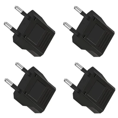 Abbildung von UNIWO [4 Stücke] US zu Deutschland Stecker Adapter, Europa Europa/US/US/Frankreich/Deutschland/Spanien/Australien/Österreich Adapter Reise.