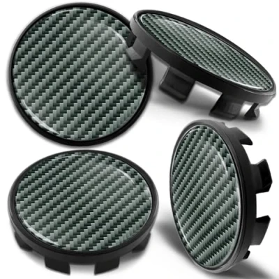 Abbildung von Biomar Labs 4 x 68mm Nabendeckel Kompatibel mit BMW 36136783536 Felgendeckel Radnabenabdeckung Nabenkappen Felgenkappen Radkappen Alufelgen Carbon CB 12