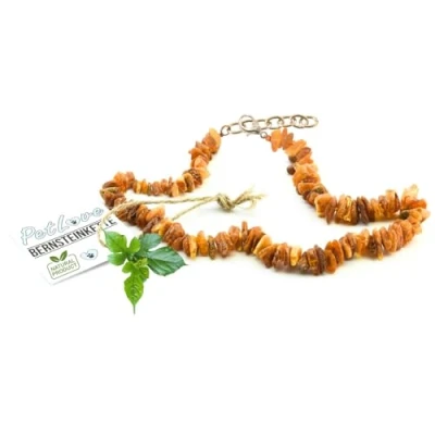 Abbildung von PetLove Bernsteinkette Hund 100% Baltischer Bernstein Halsband für Hunde &amp; Katze Länge: 25cm