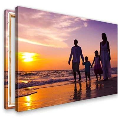 Abbildung von KL KUNSTLAB Ihr Foto auf Leinwand 40x30 cm SOFORT ONLINE Upload eigenes Bild mit Holzrahmen Wandbild Wunschmotiv Persönliches Kunstdruck