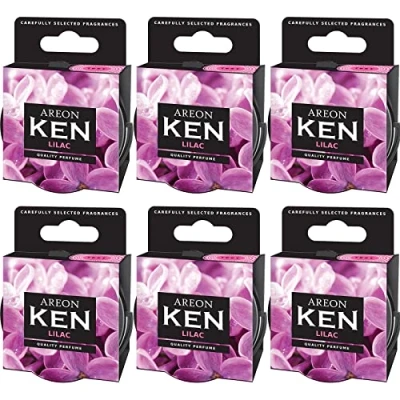 Abbildung von Areon Ken Lufterfrischer Auto Duft Lila Blume Autoduft Dose Wohnung Duftdose Erfrischer 3D Set ( Lilac Pack x 3 )