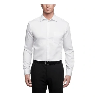 Abbildung von Van Heusen Herren Regular Fit Lux Satin Stretch Solid Klassisches Hemd, Weiss/opulenter Garten, 41 cm Hals 81 84 Ärmel