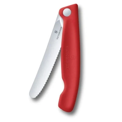 Abbildung von Swiss Classic, Picknick Messer, 11cm, Wellen, rot,