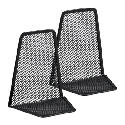 Abbildung von relaxdays Kochbuchhalter Buchstützen 2er Set, Schwarz