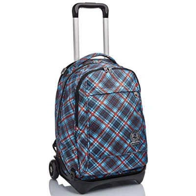 Abbildung von Invicta TROLLEY, Rucksack mit Trolleyfunktion, 3 in 1, Schulranzen Rollen, Abnehmbarer Rucksack, ab 1. Klasse, für Schule, Gymnasium, Reisen&amp;Freizeit, Mädchen&amp;Jungen, kariert, NEW TECH TARTAN
