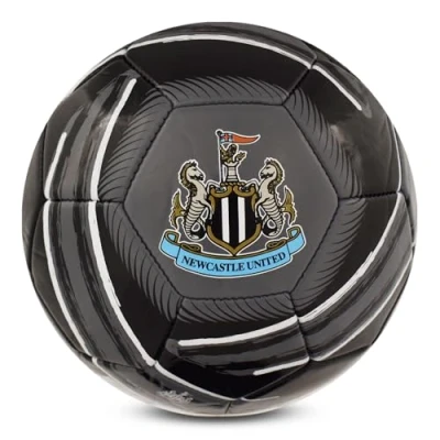 Abbildung von Hy Pro Offiziell lizenzierter Newcastle United FC Cyclone Fußball, Größe 5, NUFC, Training, Match, Merchandise, Sammlerstück für Kinder und Erwachsene, Schwarz