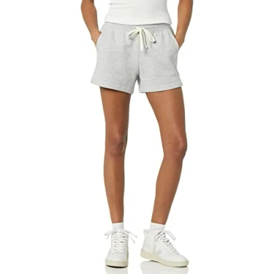 Abbildung von Amazon Essentials Damen Fleeceshorts, Hellgrau Meliert, XXL