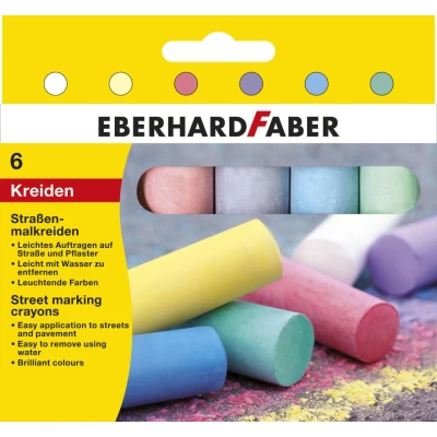 Abbildung von Eberhard Faber 526506 Straßenmalkreide rund, 6er Kartonetui, Normal, Packung