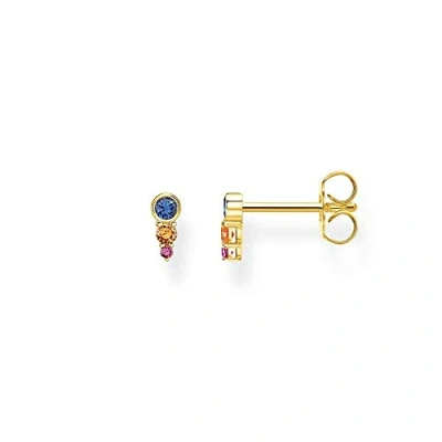 Abbildung von Thomas Sabo Einzel Ohrstecker farbige Steine gold vergoldetes Silber H2143 488 7