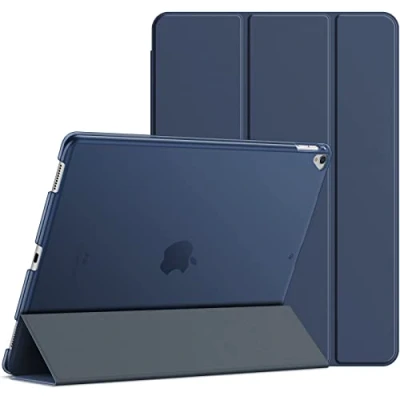 Abbildung von JETech Hülle für iPad Pro 12,9 (1. und 2. Generation, Modell 2015 2017), Schutzhülle mit Auto Schlaf/Wachen (Navy Blau)