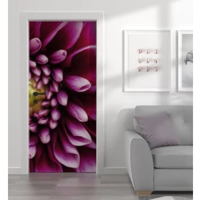 Abbildung von MyMaxxi Tür bekleben mit Türtapete Selbstklebend 90x200 Blume verschönern Türfolie Türaufkleber XXL Aufkleber Folie Türposter Türklebefolie Chrysanthemen