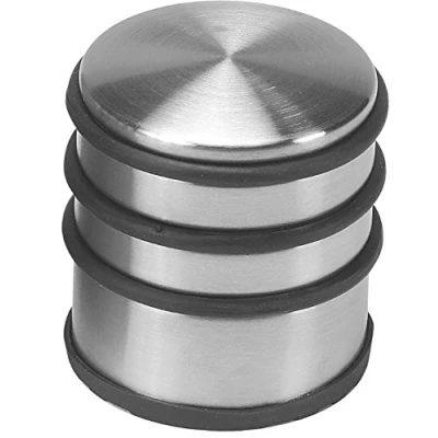 Abbildung von Haushalt International Türstopper aus Edelstahl, matt Maße: ca. Ø: 7 x H: 7cm, Gewicht: 1100g (1 St)