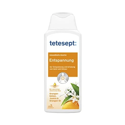 Abbildung von tetesept · Entspannung Duschgel Zur Und Erholung Von Körper Geist Mit Natürlichen Wirkstoffen: Orangenöl, Orangenblüten &amp; Jasmin Extrakt Intensiver Duft 250ml