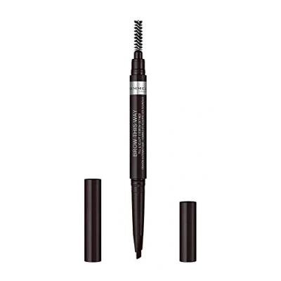 Abbildung von Rimmel Brow This Way Fill &amp; Sculpt Augenbrauenstift 004 Soft Black