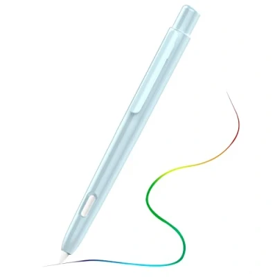 Abbildung von MoKo Hülle Kompatibel mit Apple Pencil 2. Generation, Ausziehbare Schutzhülle für Stabilem Clip, Hart PC Stifthülle, Unterstützt Doppeltippen, Himmelblau