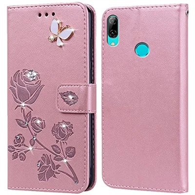 Abbildung von Hülle für Huawei P Smart 2019/Honor 10 Lite Handyhülle,Klappbar Tasche Case,Standfunktion,Kartenfach,Silikon Bumper,Stoßfeste Schutzhülle Cover