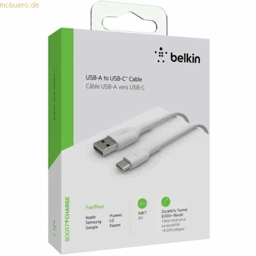 Abbildung von Belkin Boost Charge USB C Kabel 3 Meter Weiß