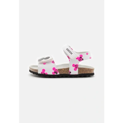Abbildung von Geox Disney Classic Chalki GIRL Riemensandalette für Kinder, Größe: 21, White/fluofuchsia Schuhe