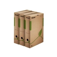 Abbildung von Esselte Archiv Schachtel, 80 mm Rückenbreite, A4, 100% recycelte Wellpappe, Naturbraun, Eco Serie, 623916