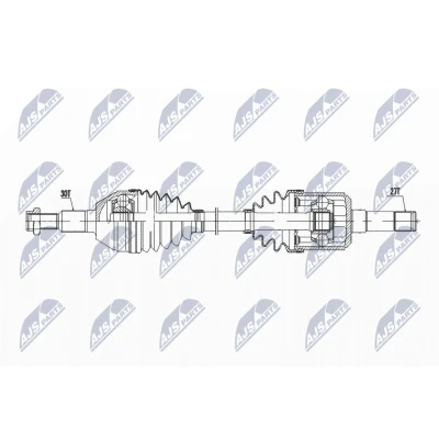 Abbildung von NTY NPW PL 145 Antriebswelle Vorderachse links 620 Schaltgetriebe CHEVROLET: Captiva, OPEL: Antara