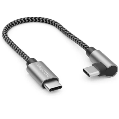 Abbildung von deleyCON 0,15m USB C Kabel 1x 90 Gewinkelt PD3.0 (60W Schnellladekabel) Kurzes 15cm zu Ladekabel für iPhone 16 15 Pro Max Samsung S25 S24 S23 Pixel iPad MacBook Air Tablets Switch PS5