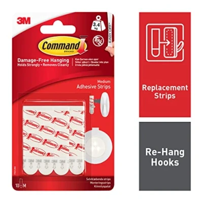 Abbildung von 3M Command løse strips mellem (9 stk.)