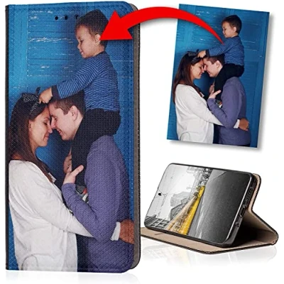 Abbildung von Handyhülle für Samsung Galaxy S20 FE Hülle aus Kunstleder selbst gestalten gestaltet / personalisiert Deine Dein Design personalisieren bedrucken mit eigenem Bild Motiv Smart Magnet