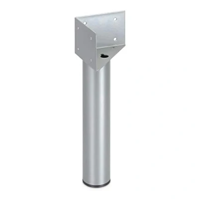 Abbildung von SO TECH® Winkelbeschlag Möbelfuß 246 x 50 mm inkl. Montagewinkel 100 70 (1 St), silber pulverbeschichtet Bettwinkel