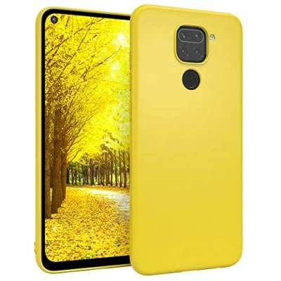 Abbildung von EAZY CASE Handyhülle Silikon mit Kameraschutz kompatibel Xiaomi Redmi Note 9 / 10X 4G in Gelb, Ultra dünn, Slimcover, Silikonhülle, Hülle, Softcase, Backcover
