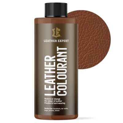 Abbildung von Sehr Deckend Wasser Lederfarbe Mittelbraun 500 ml Leather Paint für Natur und ÖkoLeder Dye Ohne Alkohol alle Lederaccessoires Reißt oder Blättert Nicht ab