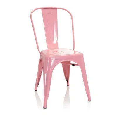 Abbildung von hjh OFFICE 645051 Bistrostuhl VANTAGGIO Comfort Metall Rosa Bistro Stuhl im Industry Design, stapelbar