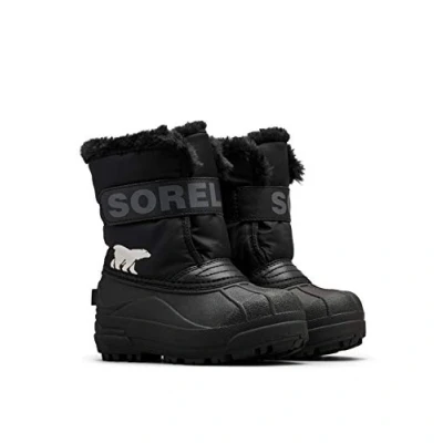 Abbildung von Sorel KIDS SNOW COMMANDER Schneestiefel für Unisex Baby, Schwarz (Black x Charcoal) Children, 26 EU