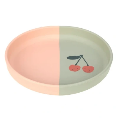 Abbildung von LÄSSIG Baby Silikon Kinderteller/Silicone Plate Happy Fruits Cherry