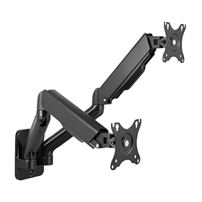 Abbildung von LogiLink BP0146 Monitorwandhalterung 2 Fach, 1732&quot;, Gasdruckfeder, 90540 mm, Schwarz
