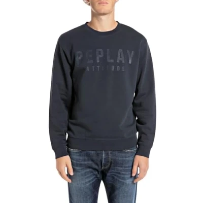 Abbildung von Replay Sweatshirt, mit Logo Schriftzug auf der Brust