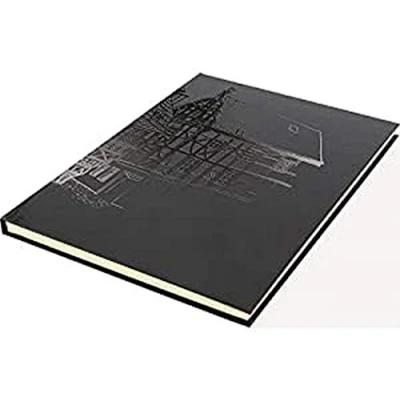 Abbildung von Skizzenbuch Kangaro A4 blanko, Hardcover, schwarz, 140g creme papier