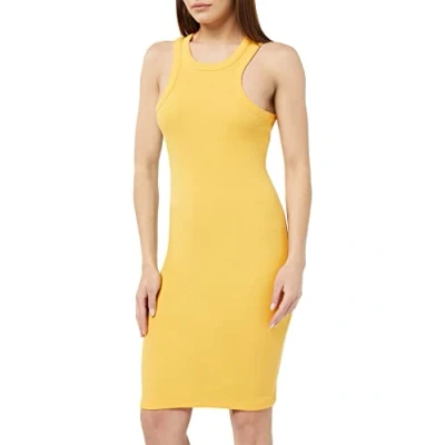 Abbildung von Noisy may Damen Nmmaya S/L Halter Neck Dress Kleid, Amber Yellow, M EU