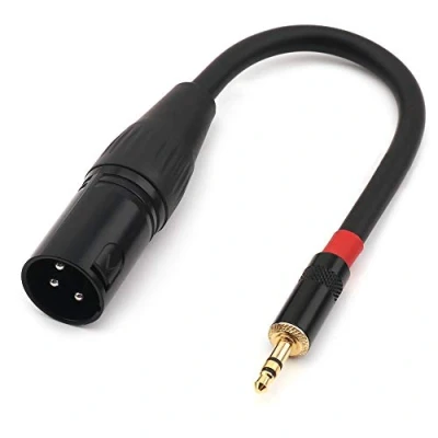Abbildung von NANYI XLR Stecker mikrofonkabel 3.5mm TRS Stereo auf Interconnect Audio Mikrofon Kabel, Geeignet für iPod, Handy, aktive Lautsprecher, Bühne, DJ, Studio Konsole, 0.2 Meter