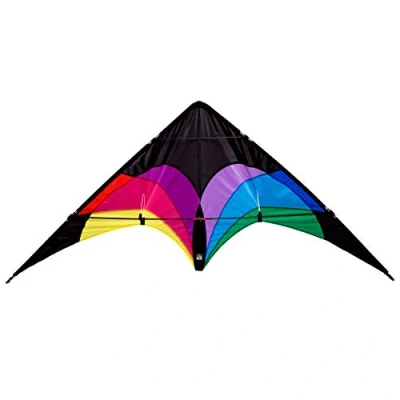 Abbildung von Lenkdrachen Flip (regenbogen) flugfertig inkl. Schnüre &amp; Lenkschlaufen
