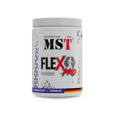 Abbildung von MST® Nutrition Flex Pro Pulver Kollagen, MSM, Glucosamin, Chondroitin &amp; Hyaluronsäure Hochwertige Rezeptur Made in Germany (945g, Blackcurrant)