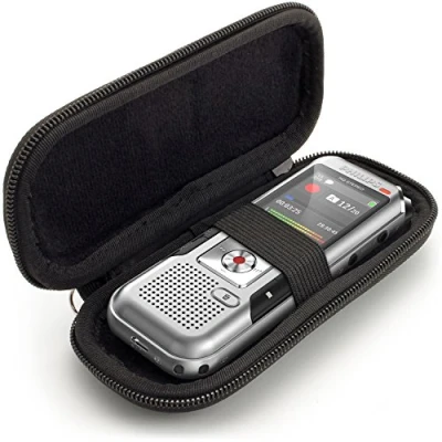 Abbildung von igadgitz U6689 Eva Hart Schutzhulle Kompatibel mit Philips DVT2510 2700 4000 4010 6010 6500, LFH 0652, Speech Tracer 1200 Digitale Diktiergerate Schwarz