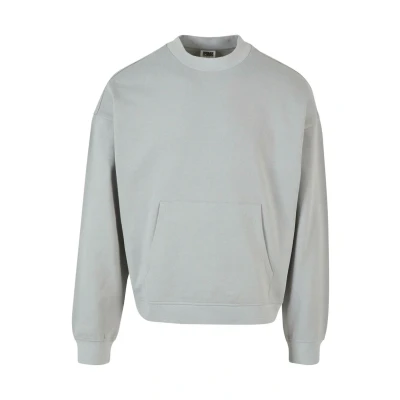 Abbildung von Urban Classics BOXY Pocket CREW Sweatshirt, Herren, Größe: 4XL, Lightasphalt