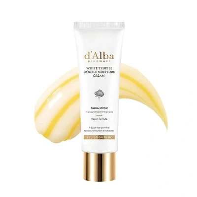 Abbildung von d&#039;alba Italian weiß Truffle Double Serum &amp; Cream, anpassbare 2 in 1 Intensivpflege, Creme für Elastizität und Glanz, milde vegane Doppelcreme (60ml) (Tube)