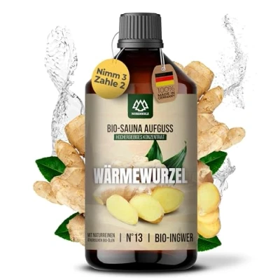 Abbildung von NORDHOLZ® Saunaaufguss BIO [NATURREINE ÄTHERISCHE ÖLE] Sauna Aufgussmittel #13 Wärmewurzel 250ml Ingwer Aufguss Zubehör aus Franken