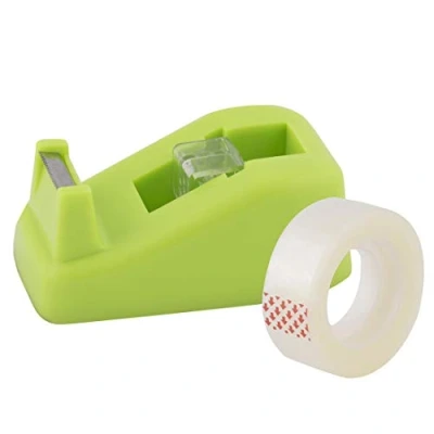 Abbildung von D.RECT Klebebandabroller 8005 Klebebandspender Grün Hochwertiger Tischabroller Klebebandbreite: bis 19 mm Klebebandlänge 33 m Inkl. 1 Rolle Klebefilm Tape x