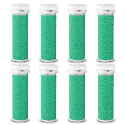 Abbildung von E Cron® Ersatzrollen kompatibel mit Emjoi Micro Pedi Elektrisch Hornhautentferner, Extra Hart, 8 Stk. Hornhaut Ersatzroller