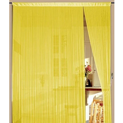 Abbildung von Kaikoon Fadenvorhang Vorhang Fadenstore Fadengardine Messe 90 cm x 240 gelb